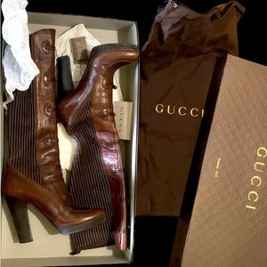 Womens Leather Gucci Boots